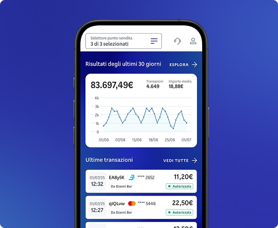 Schermata Nexi Business su Smartphone