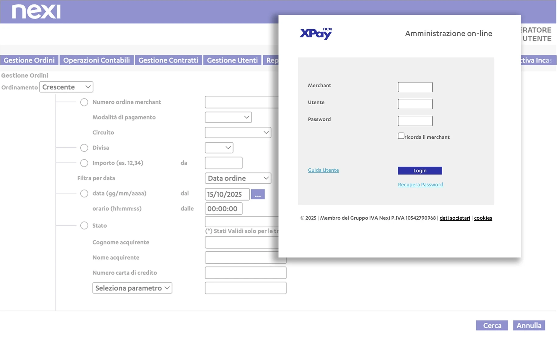 Login XPay Classic