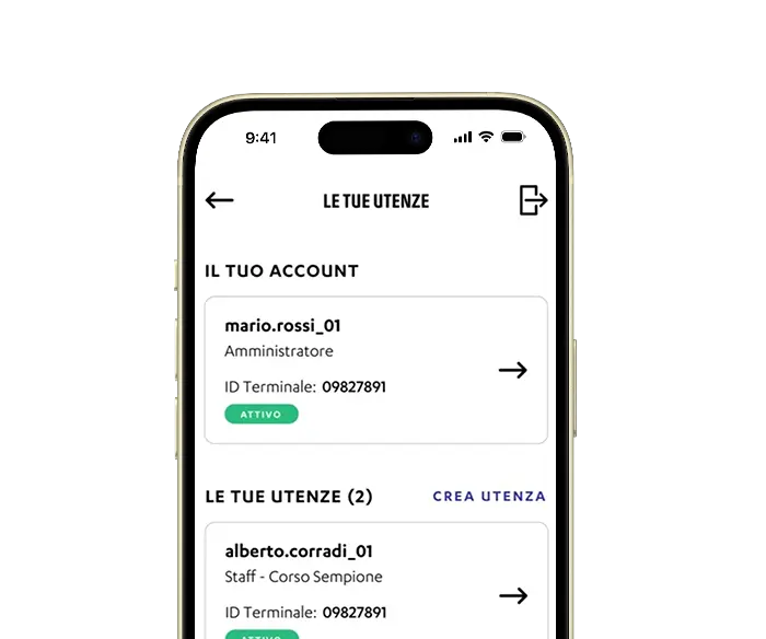 App Nexi POS: gestisci profili differenti